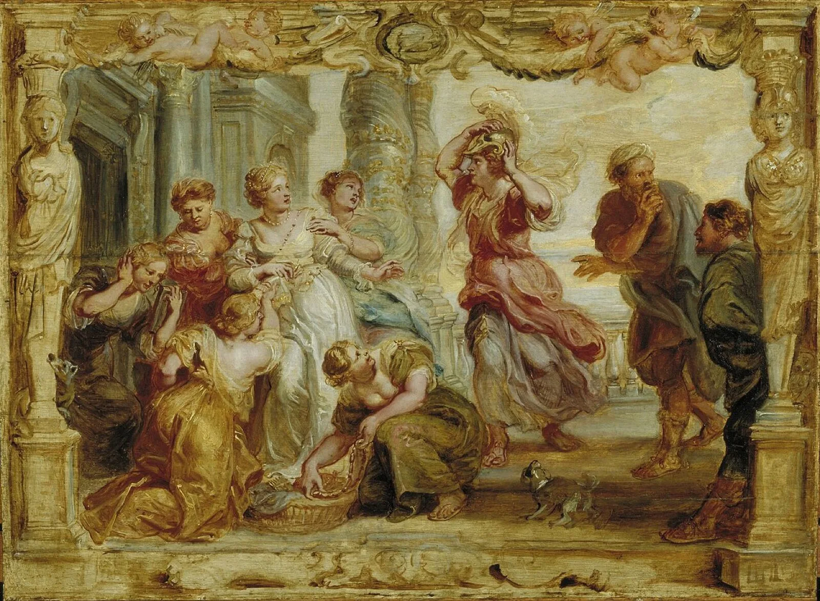 Achilles recognized among the daughters of Lycomedes