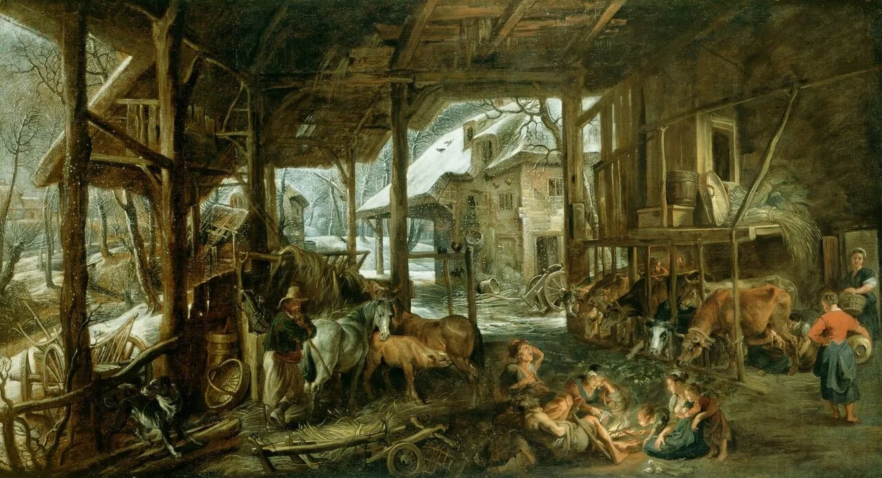 Winter: The Interior of a Farm