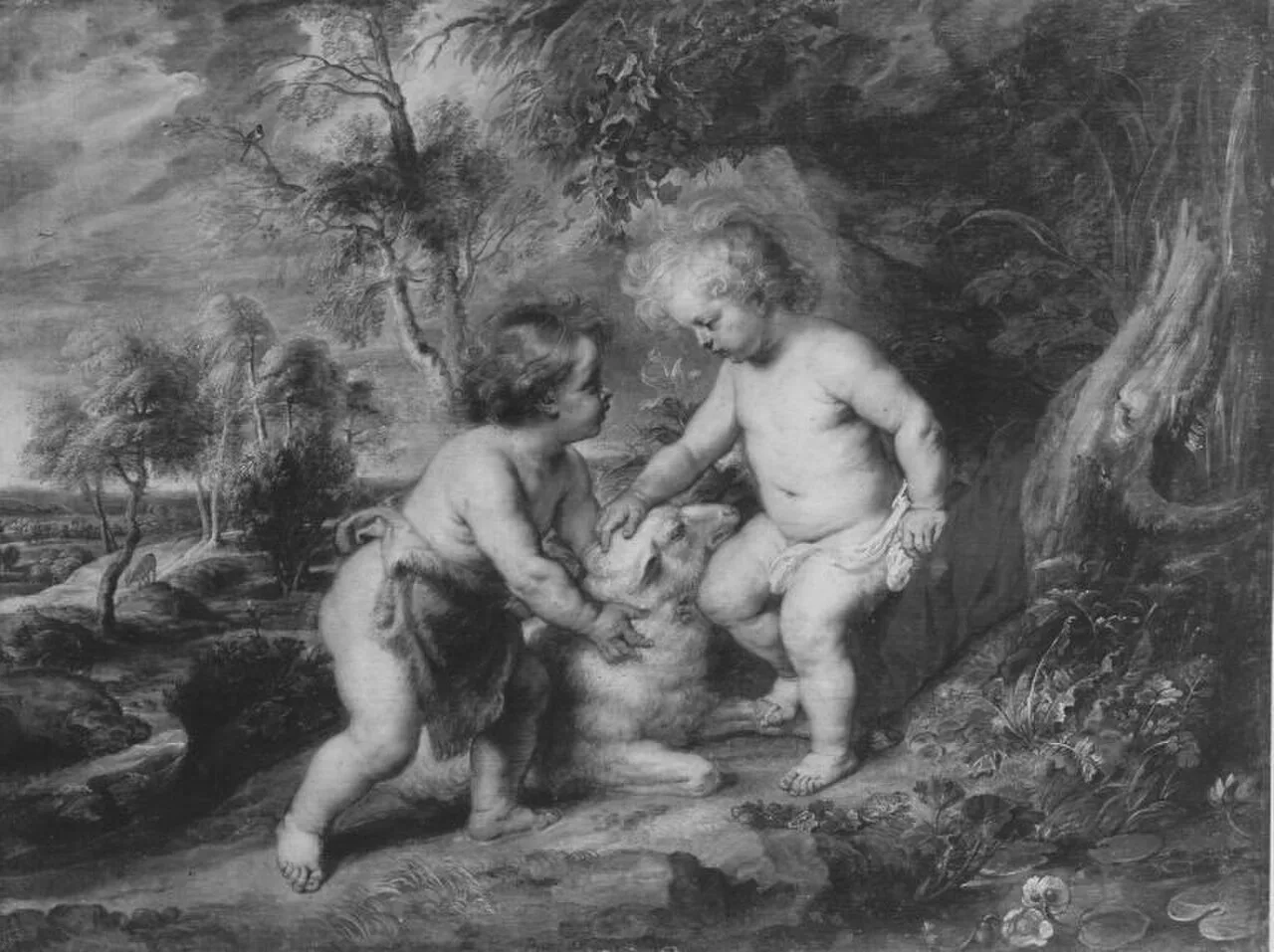 Jesus and Child St John with a lamb