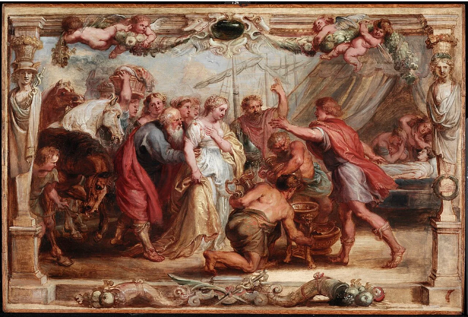 Briseis Given Back to Achilles