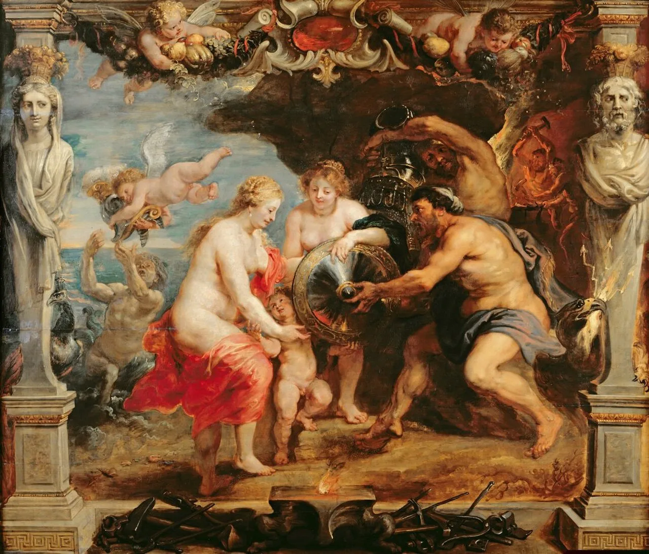 Thetis receiving armour for Achilles from Hephaestus (No. 1)