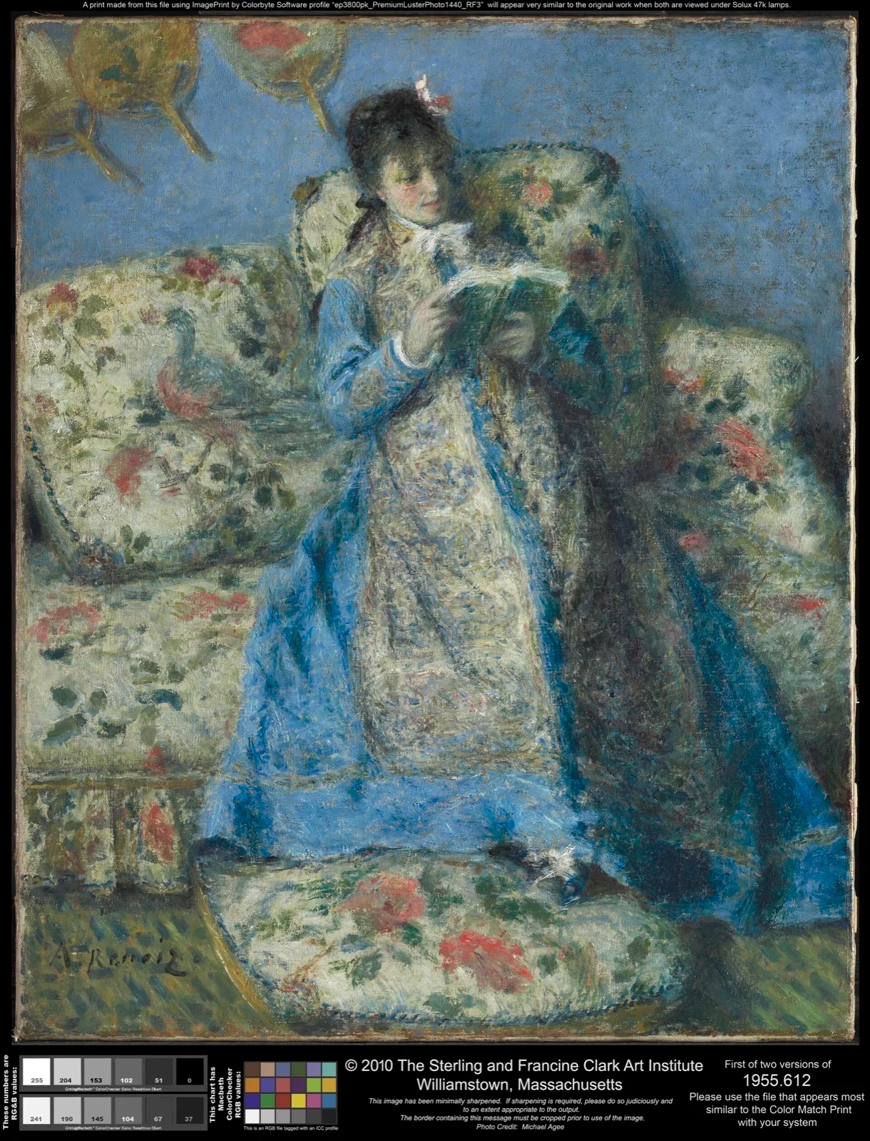 Portrait of Madame Monet (Madame Claude Monet Reading)
