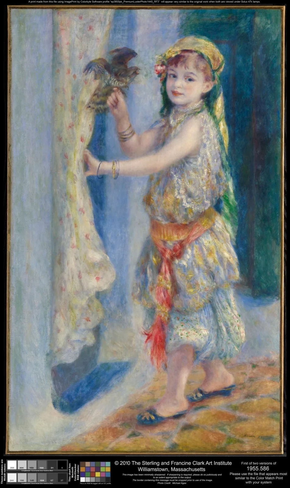 Child with a Bird (Mademoiselle Fleury in Algerian Costume)