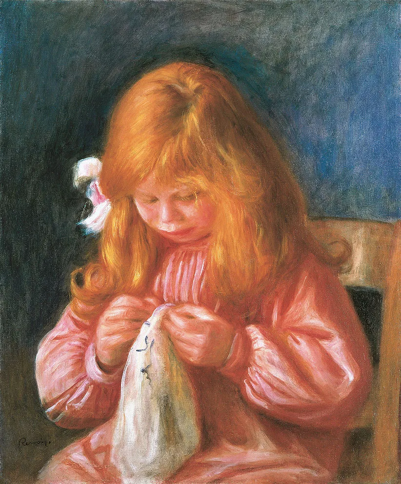 Jean Renoir sewing