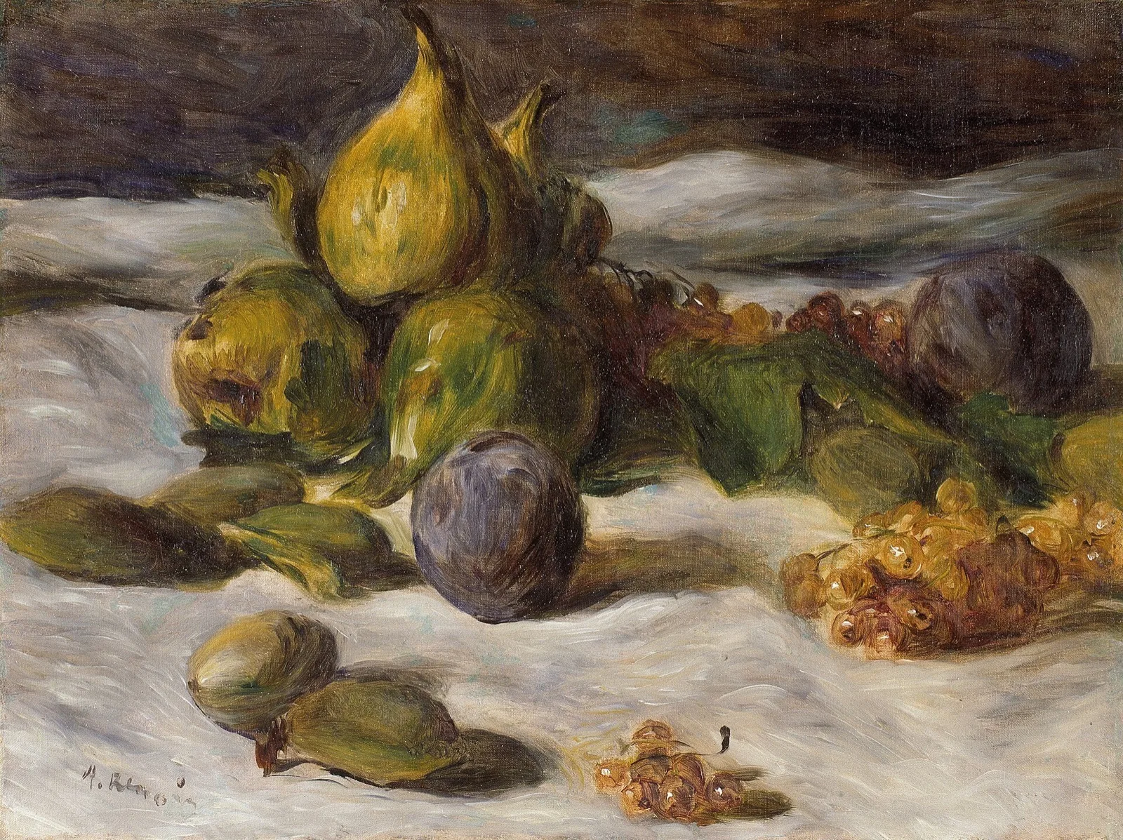 Fruit still life (figs and currants)