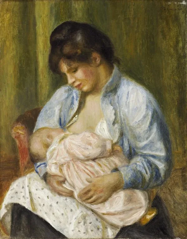 A Woman Nursing a Child