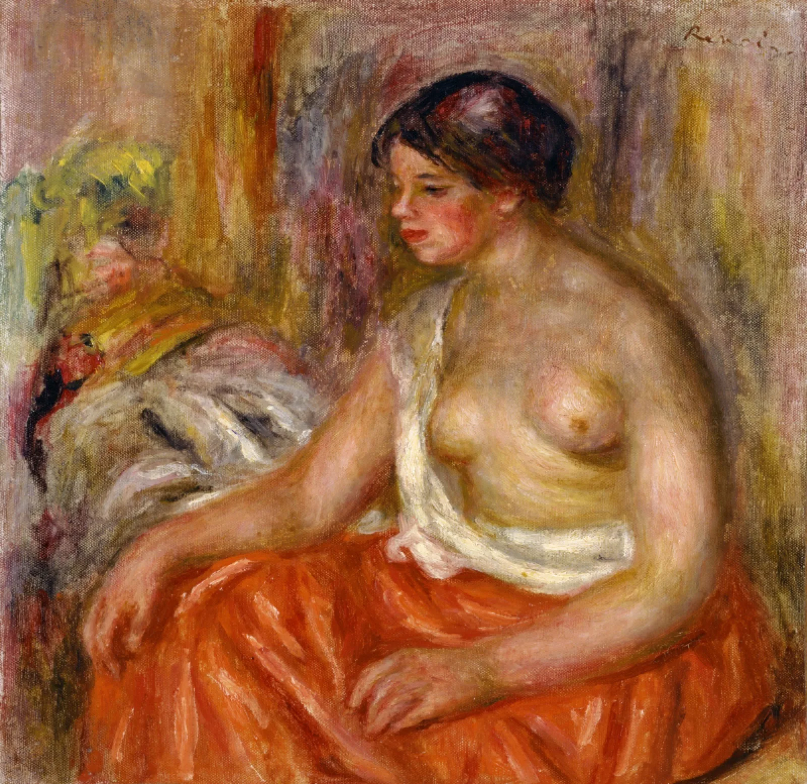 Seated Woman with Bared Breast