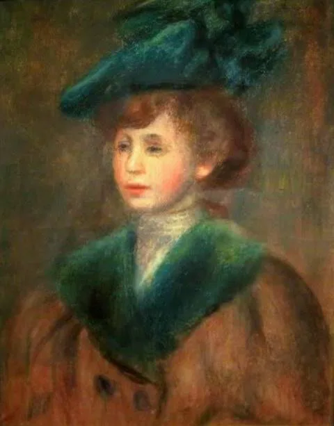 Jeune femme au chapeau vert by Pierre-Auguste Renoir in the Museo Nacional de Bellas Artes
