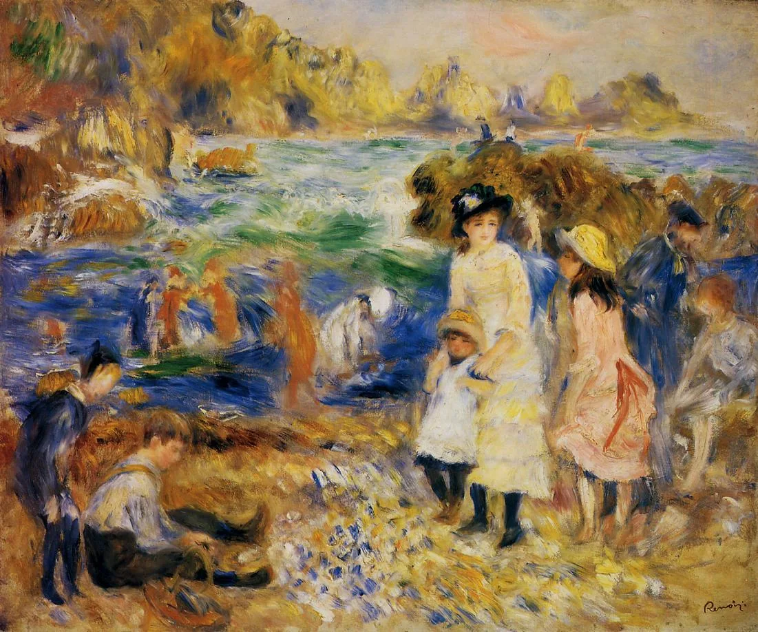 Children on the Seashore, Guernsey (Enfants au bord de la mer à Guernesey)