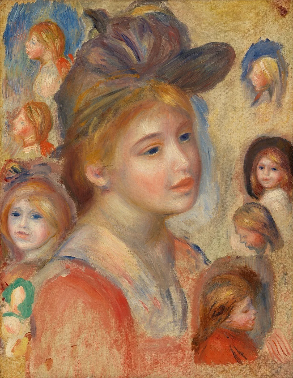 Study of Girls' Heads (Étude de têtes de jeunes filles)