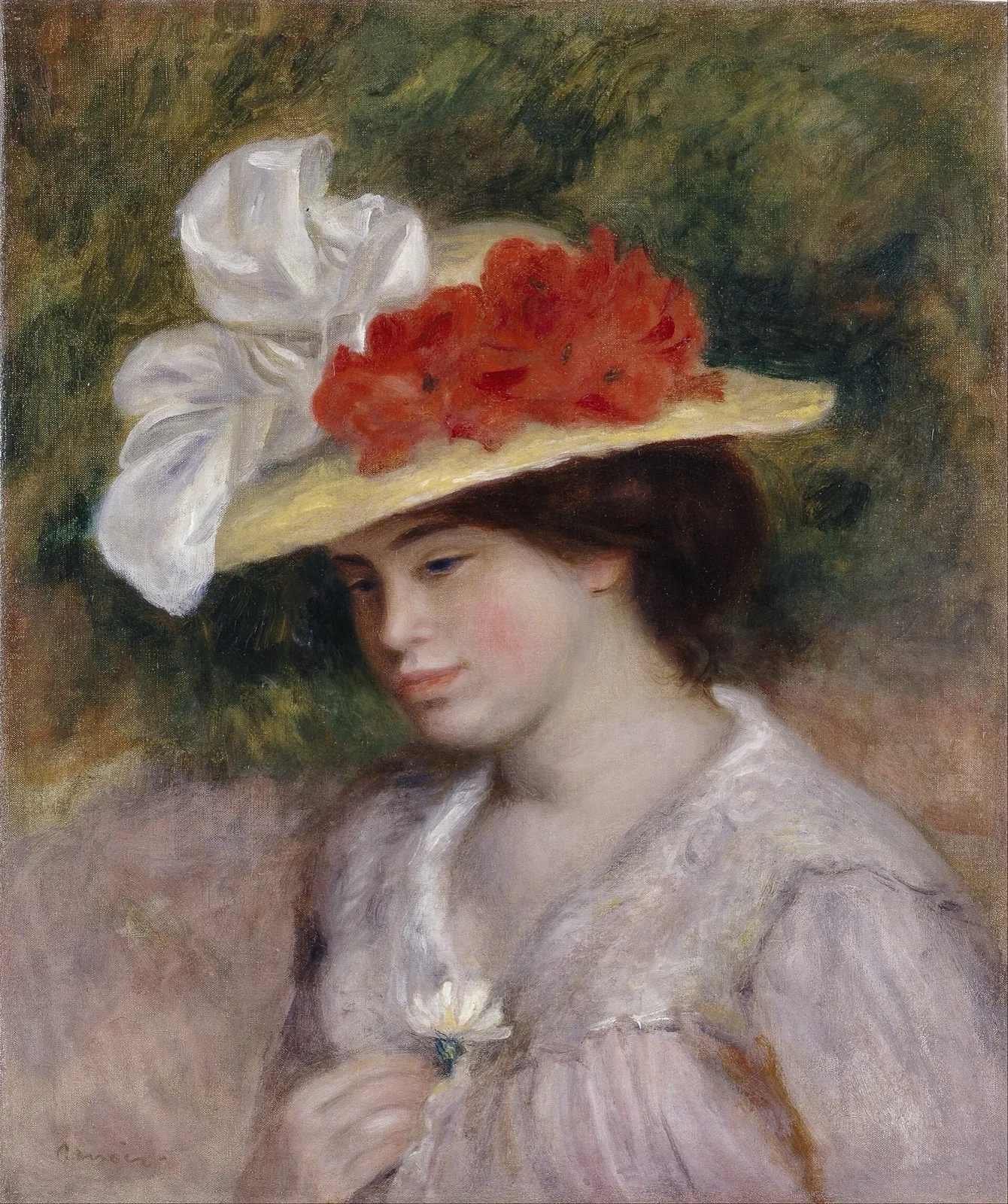 Woman in a Flowered Hat
