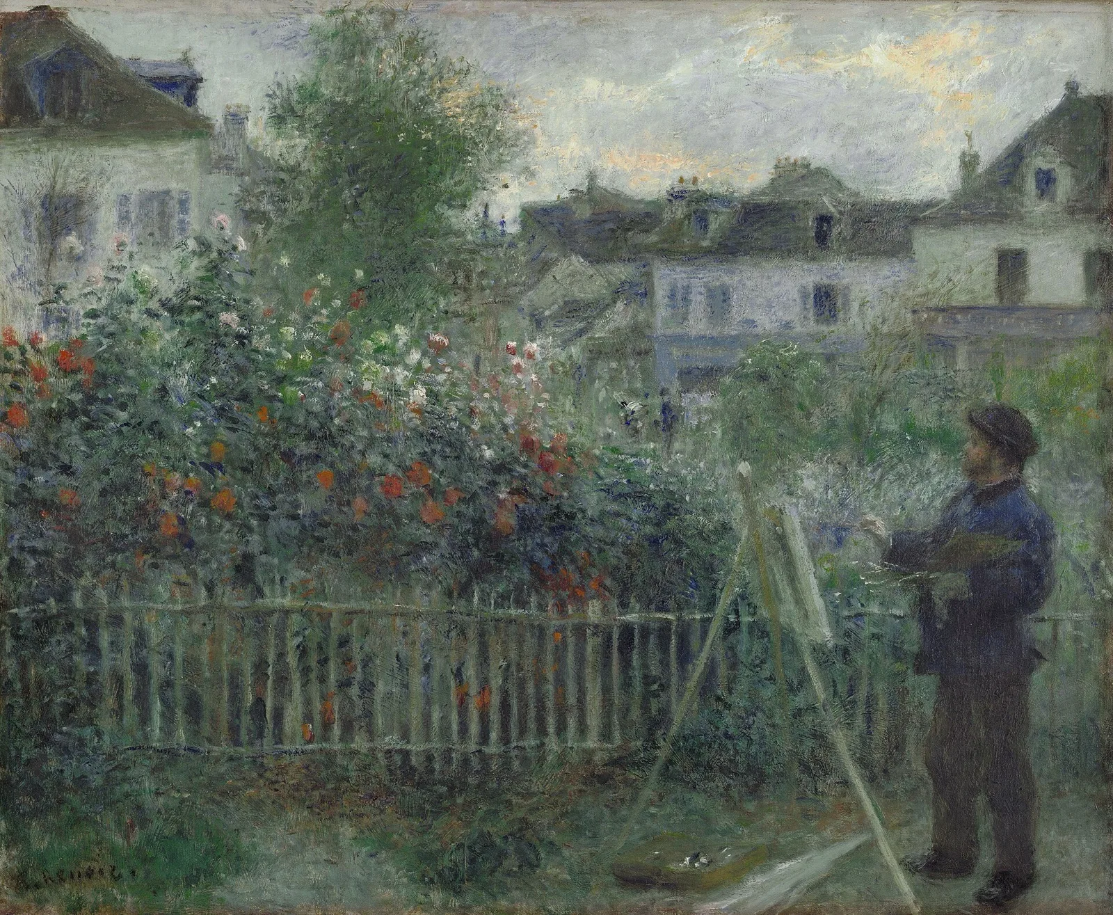 Claude Monet Painting in His Garden at Argenteuil