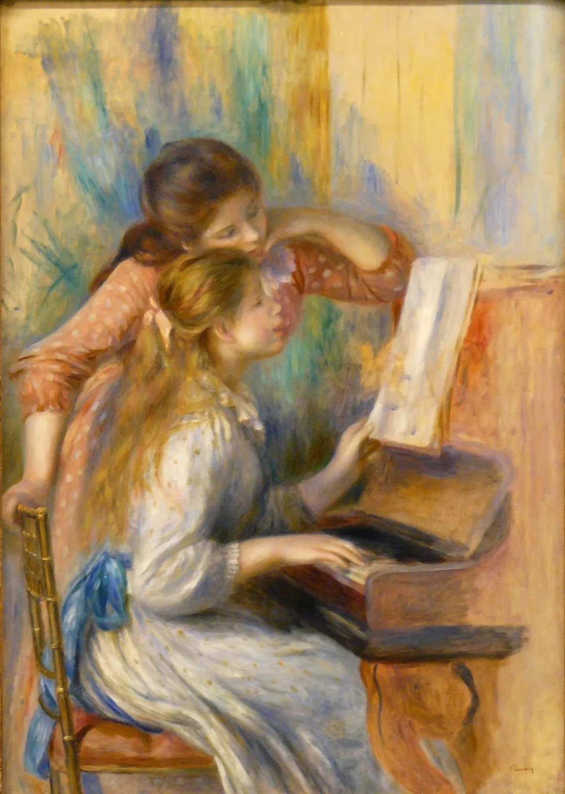 Young girls at the piano