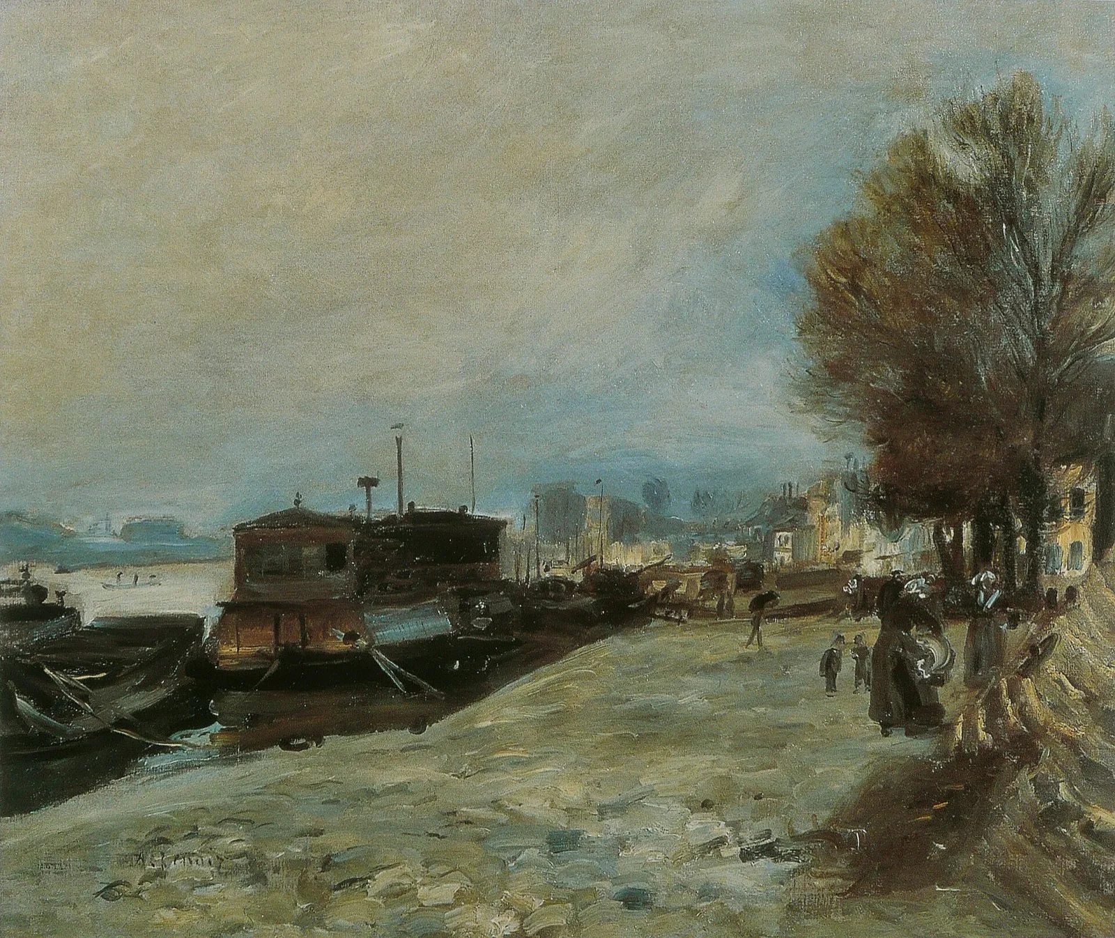 Laundry Boat by the Banks of the Seine, near Paris
