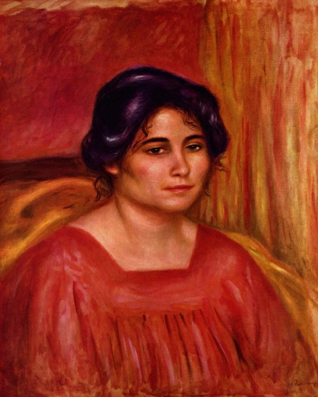 Gabrielle in a Red Dress