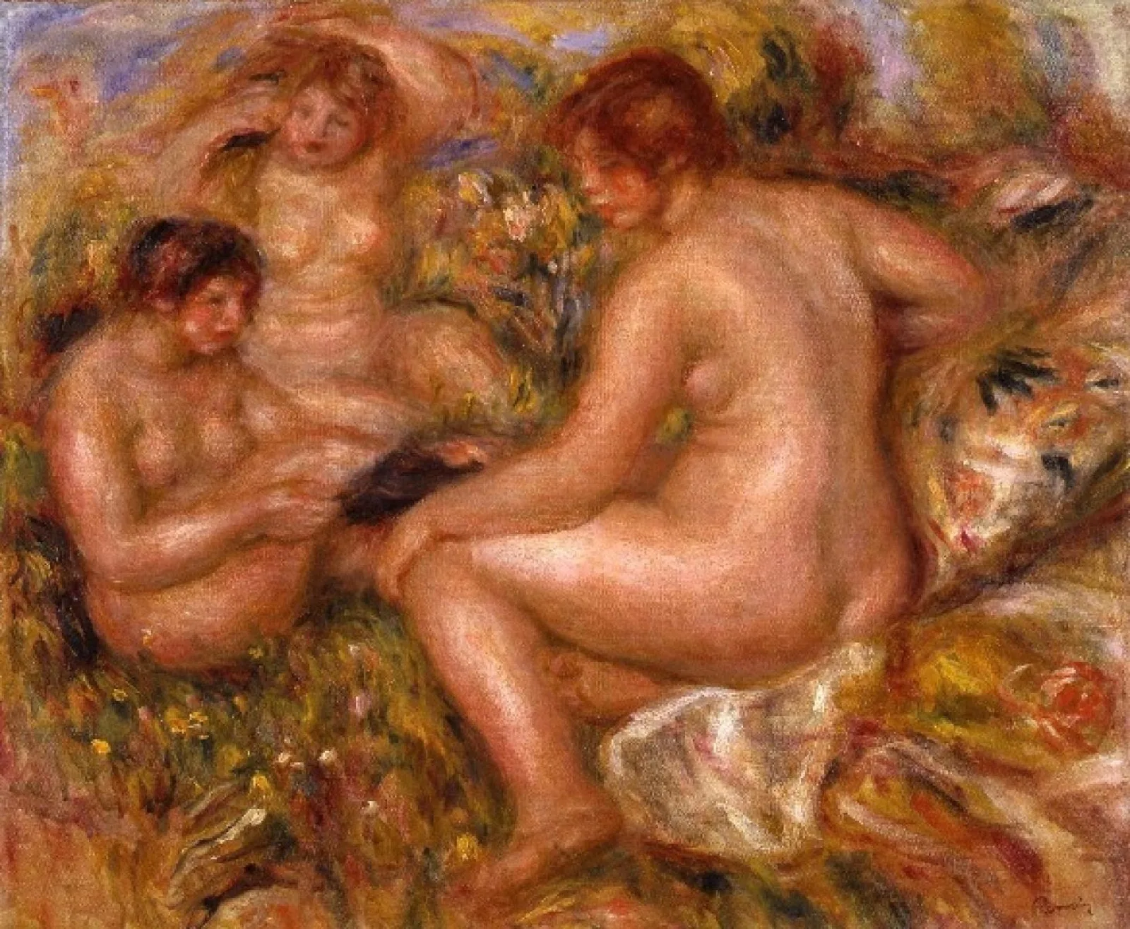 Three Bathers