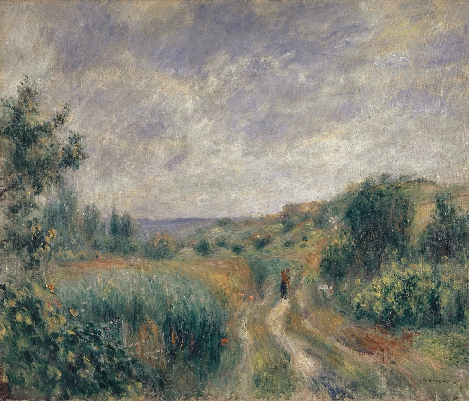 Landscape near Essoyes (Landscape with two Figures on the Grass)
