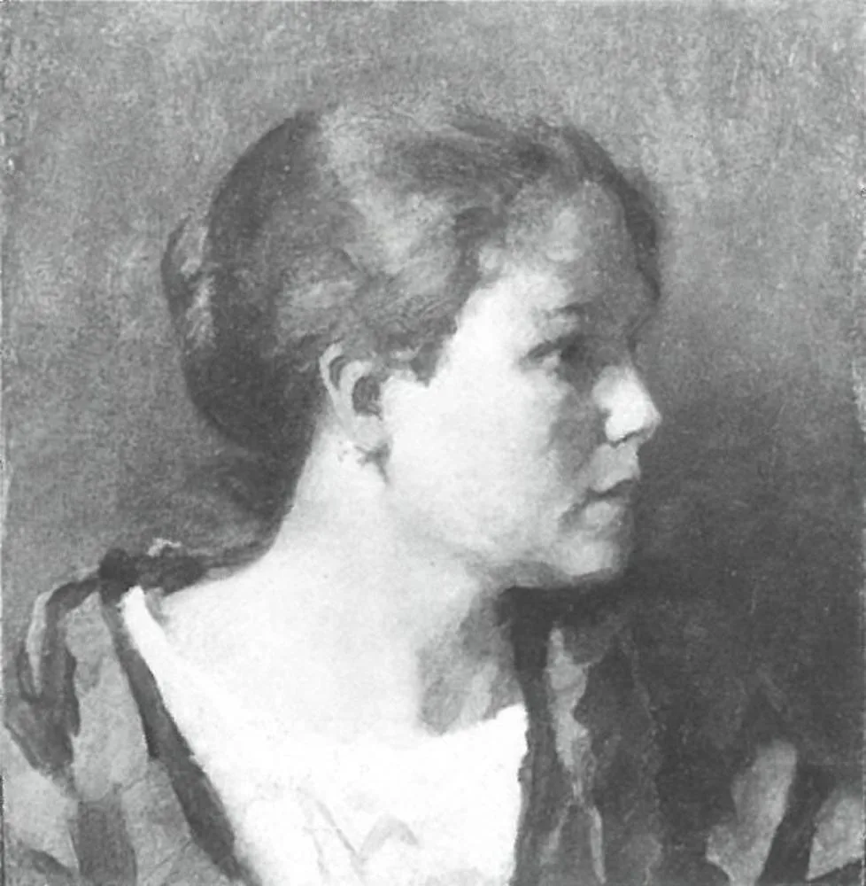 Female head in profile