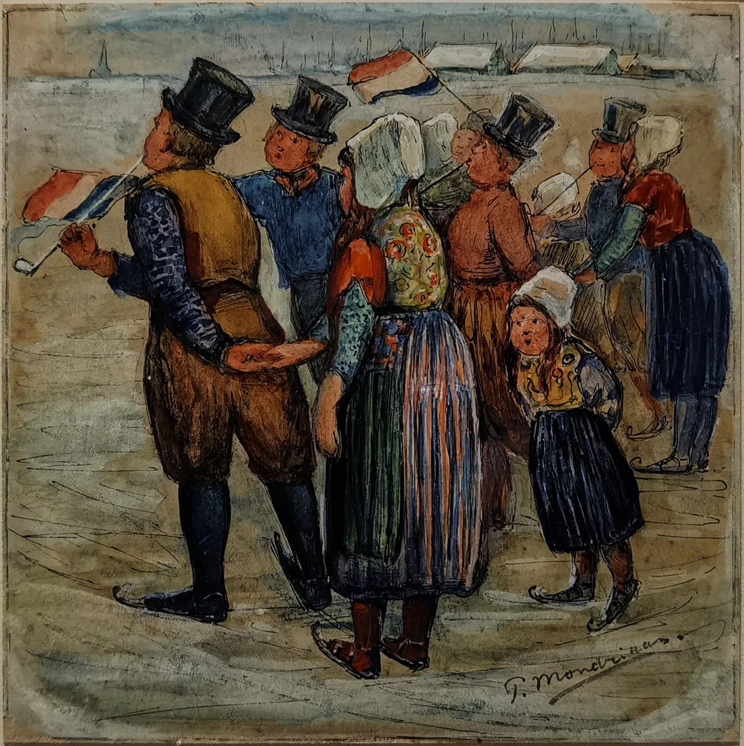 Skating scene: Marken
