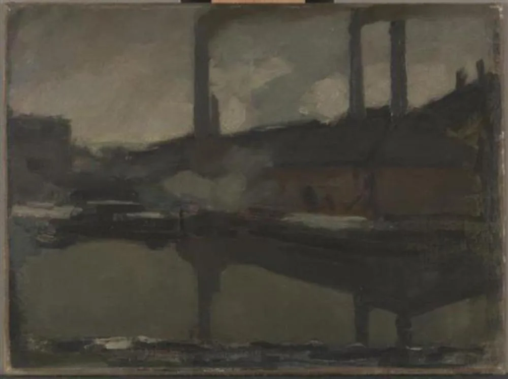 The royal wax candle factory, oil sketch