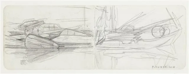 Study for Stadhouderskade, two-page drawing