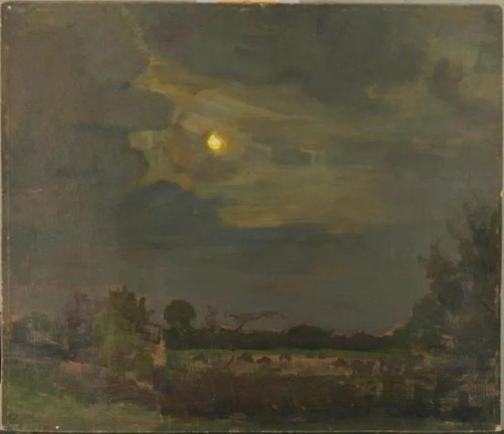 Evening sky with moon