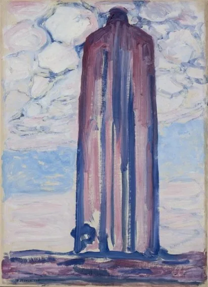 Lighthouse at Westkapelle with clouds