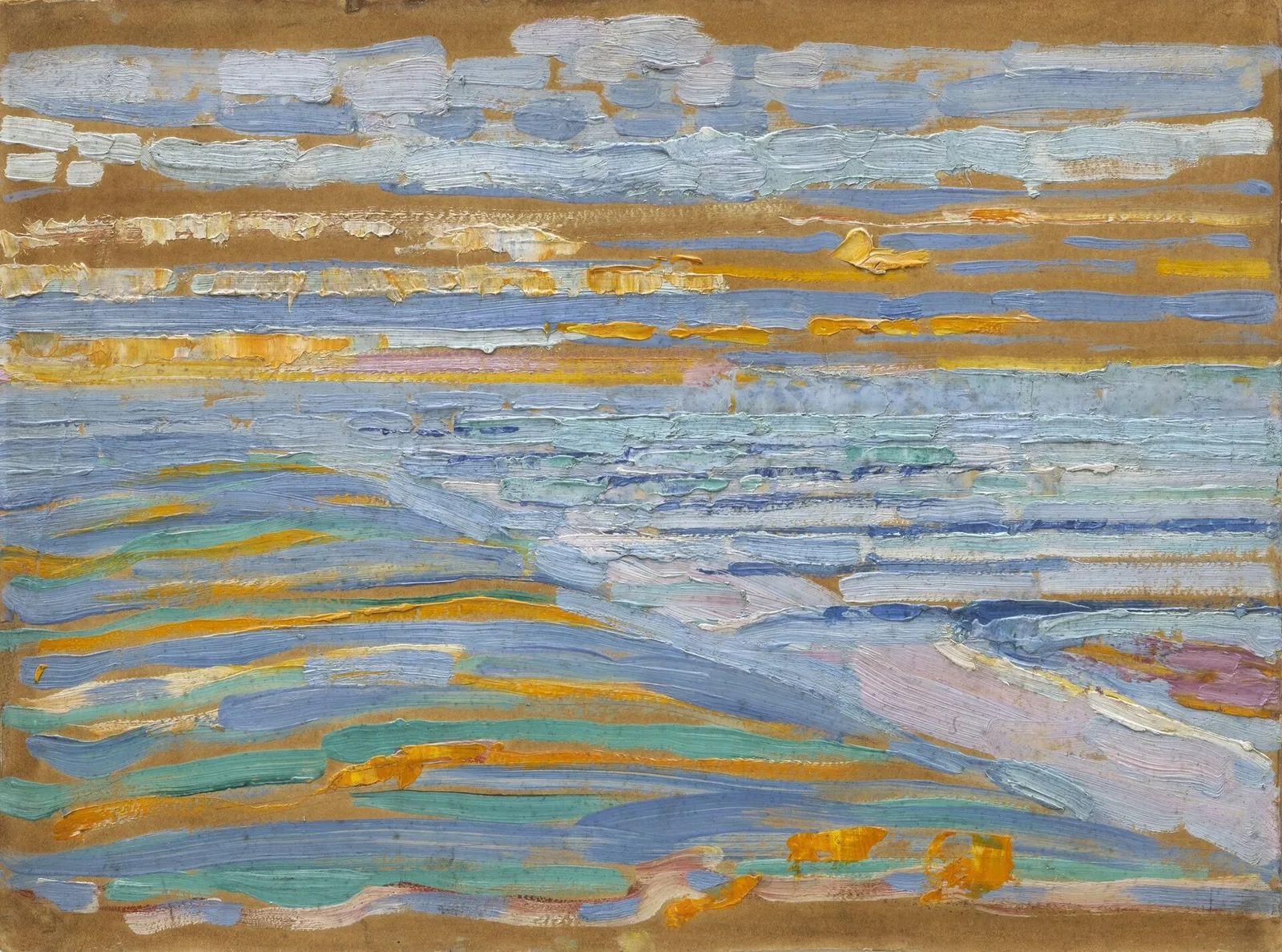View from the dunes with beach and piers, Domburg