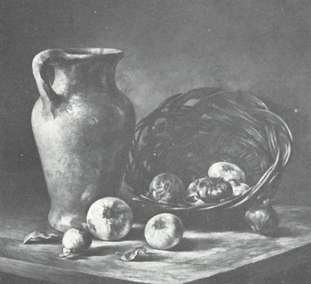 Pitcher with onions