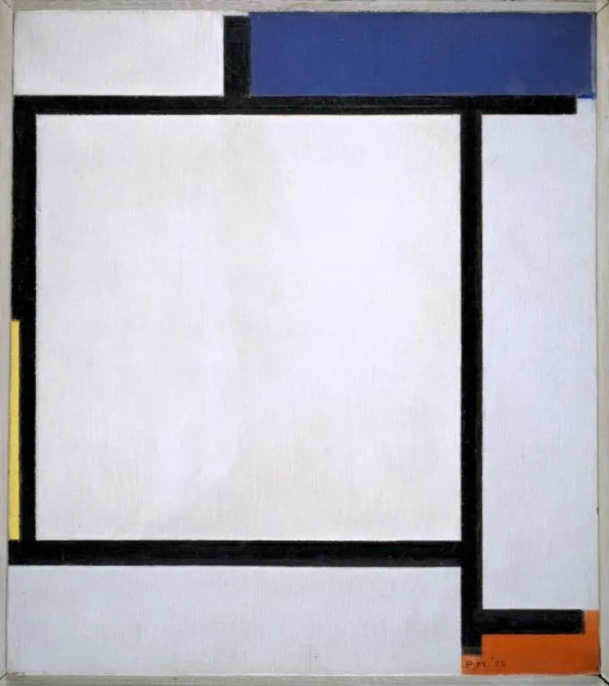 Composition with blue, black, yellow and red (No. 1)