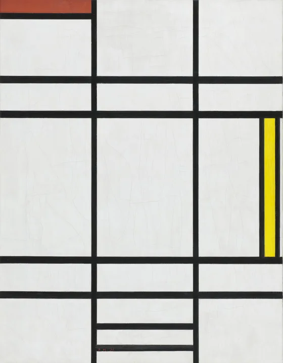 Composition - blanc, rouge et jaune: A