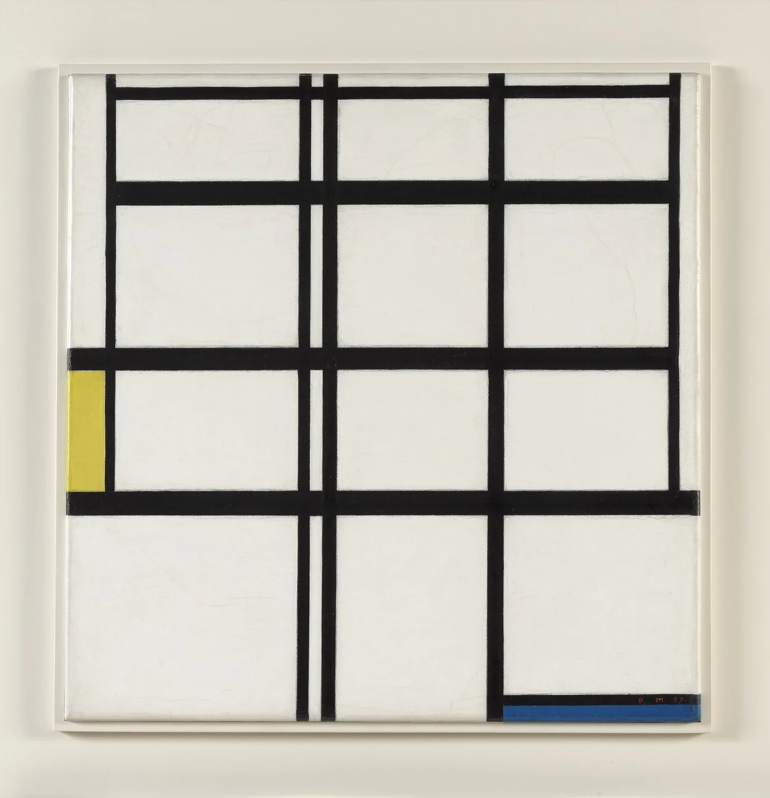 Composition en jaune, bleu et blanc: I