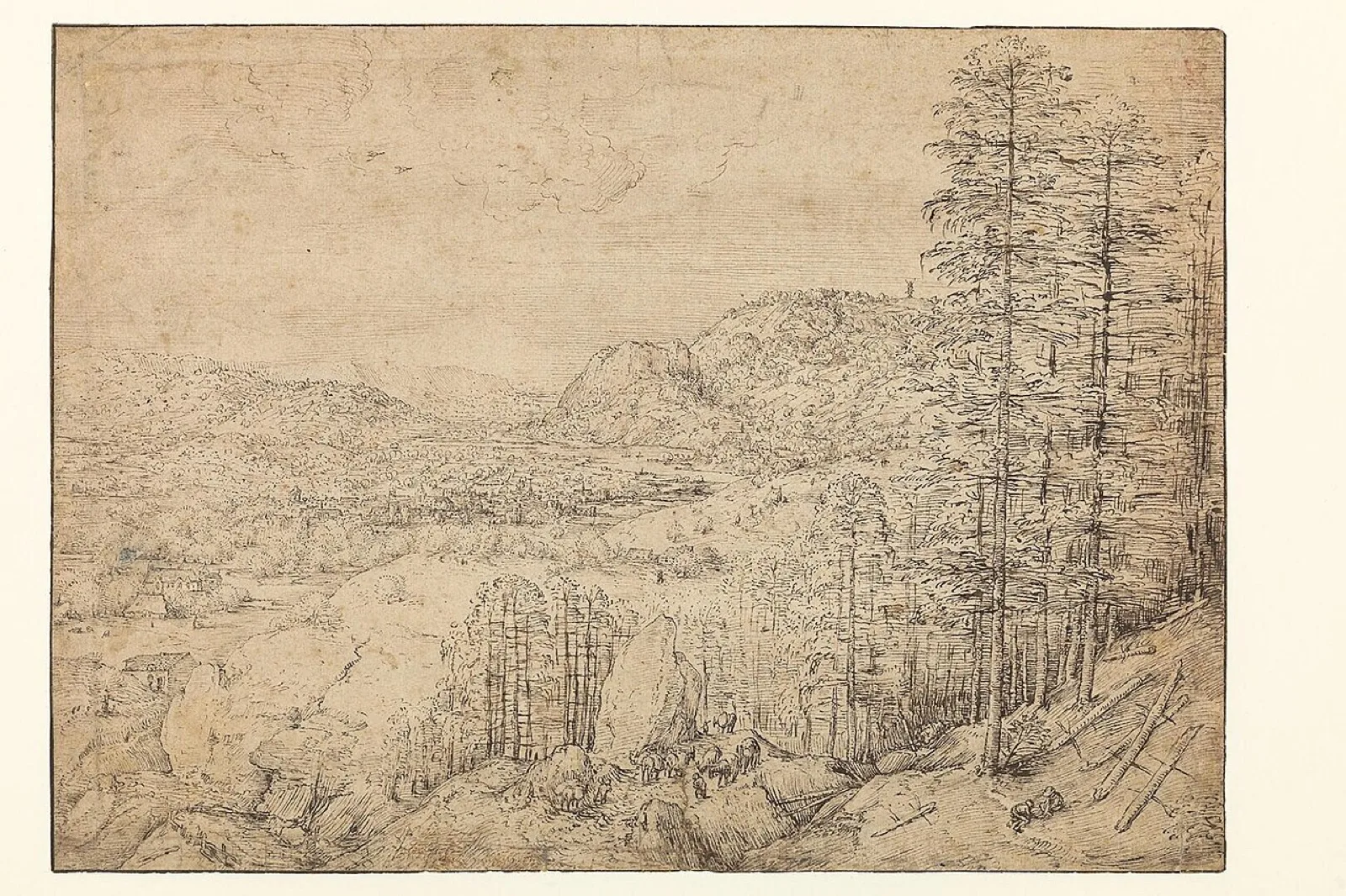 Mountain Landscape with a Mule Caravan
