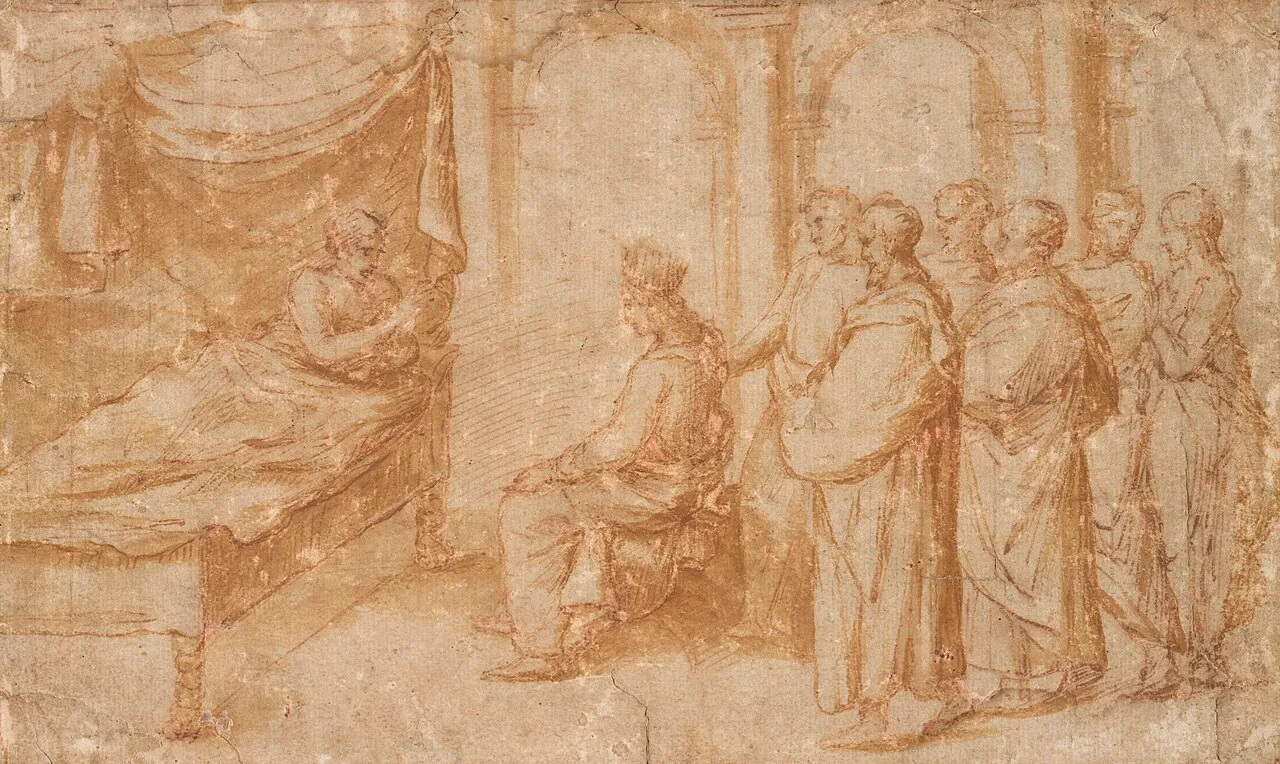 Solomon at the deathbed of King David