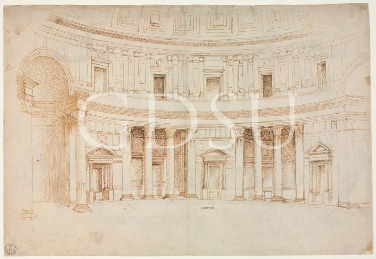 Drawing by Raffaello (Uffizi, 164 A)