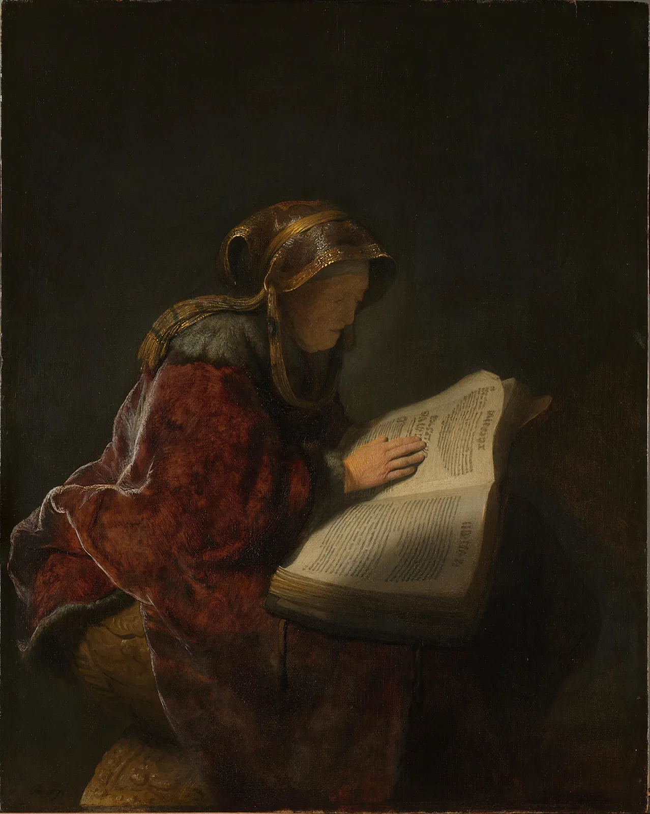An Old Woman Reading, probably the Prophetess Anna