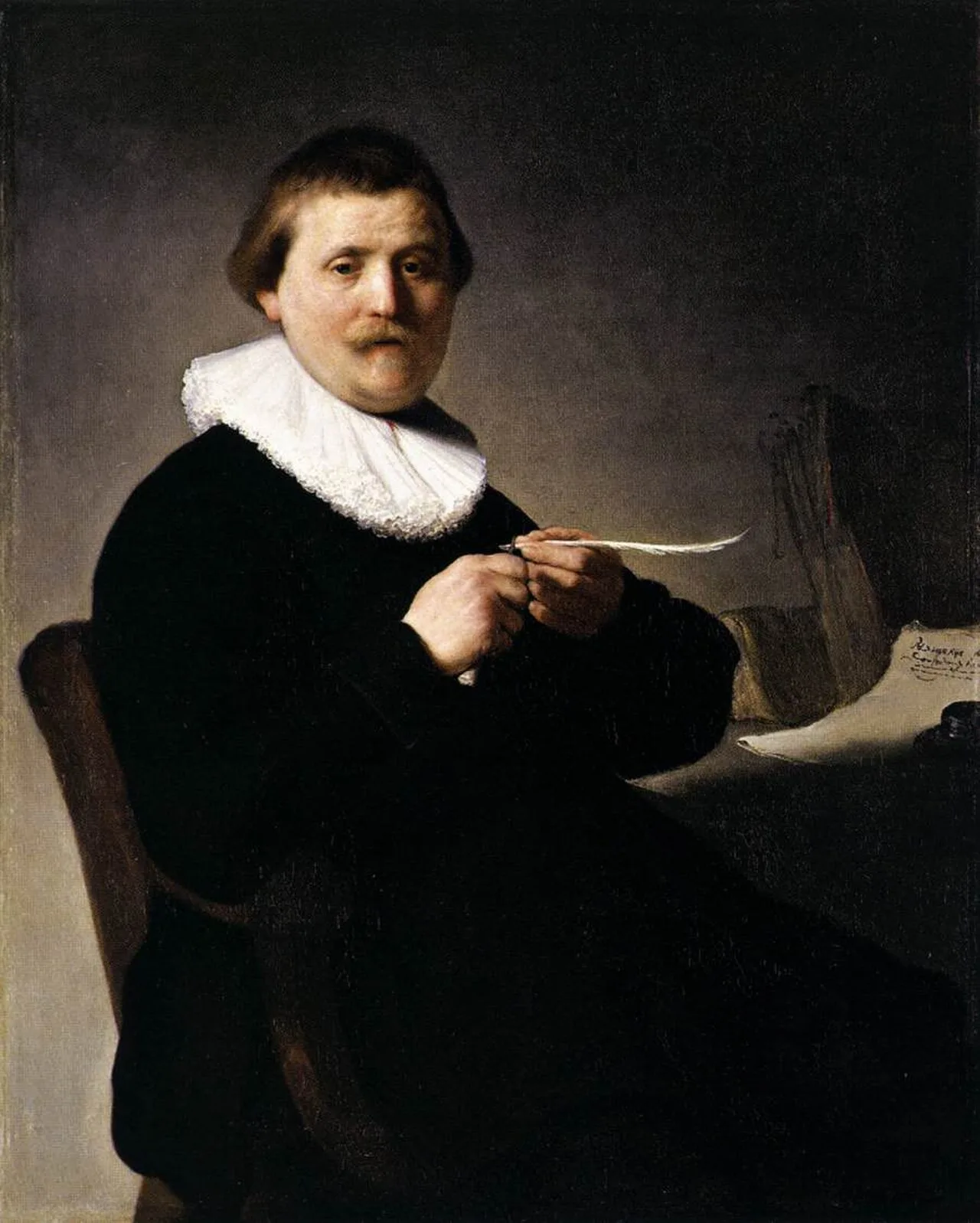 Portrait of a Man Trimming his Quill