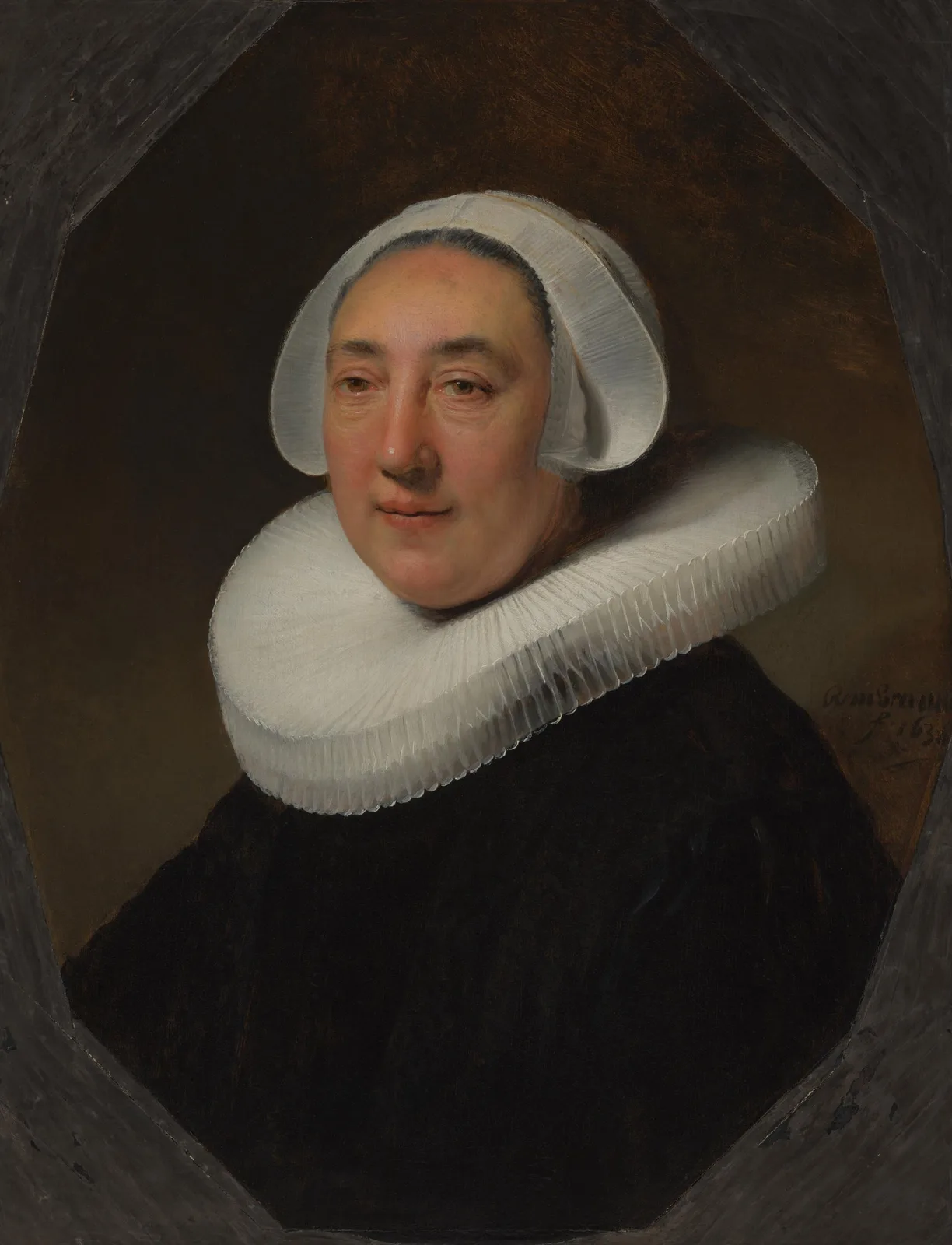 Portret of van Haesje Jacobsdr van Cleyburgh