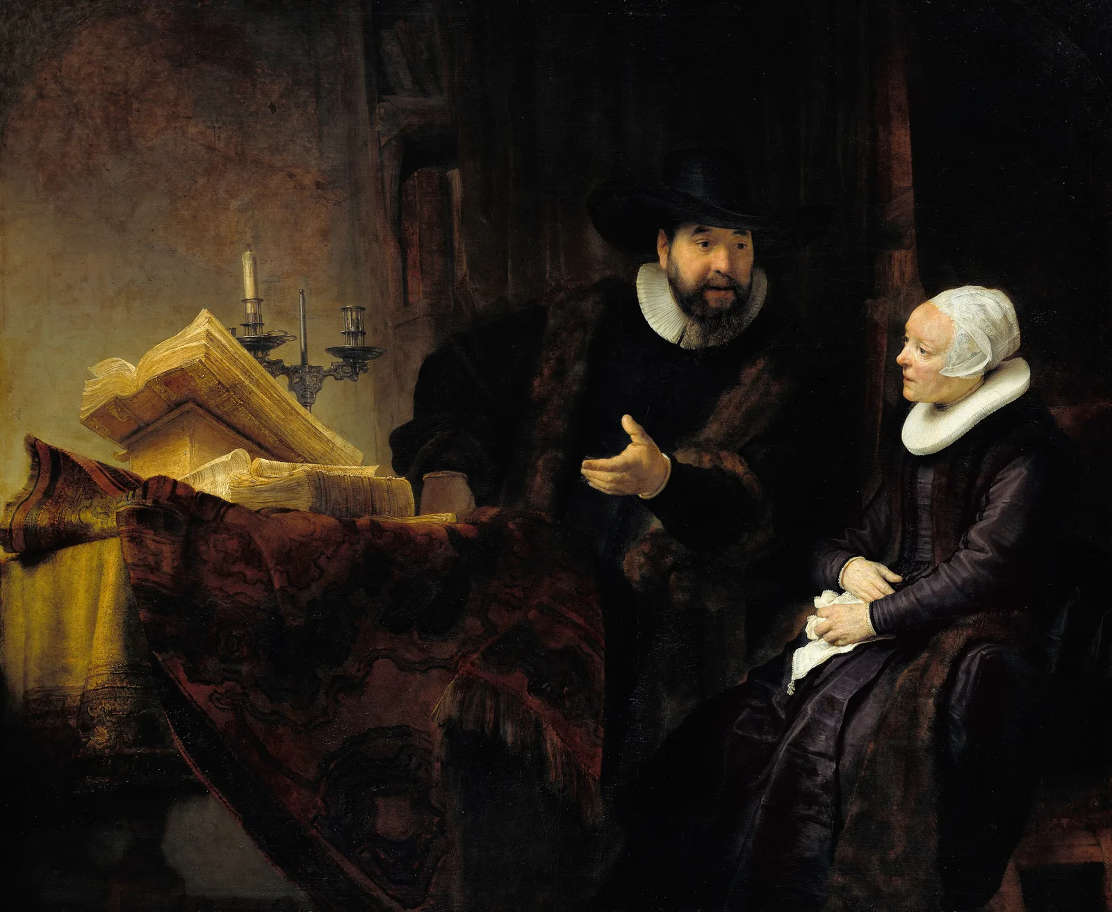 Portrait of the Mennonite Preacher Cornelius Claesz Anslo and his Wife Aaltje Gerritsdr Shouten