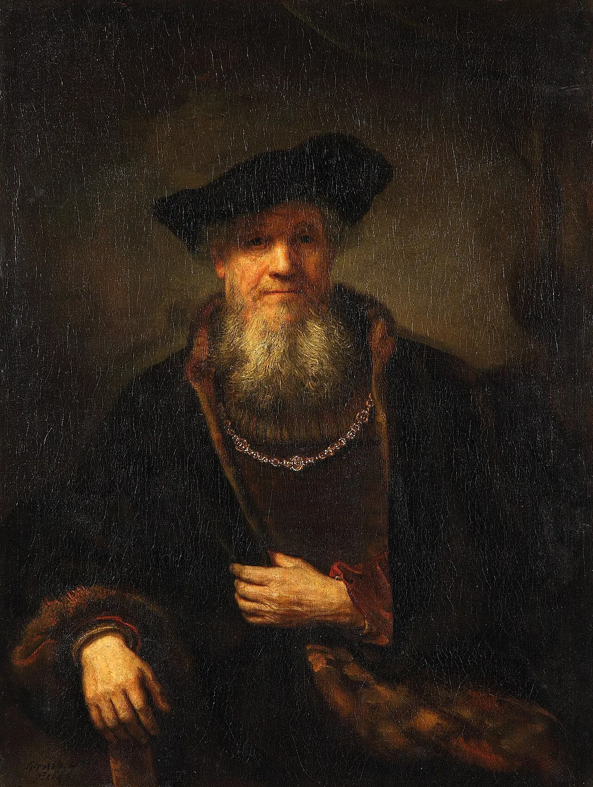 Old Man with Fur Coat