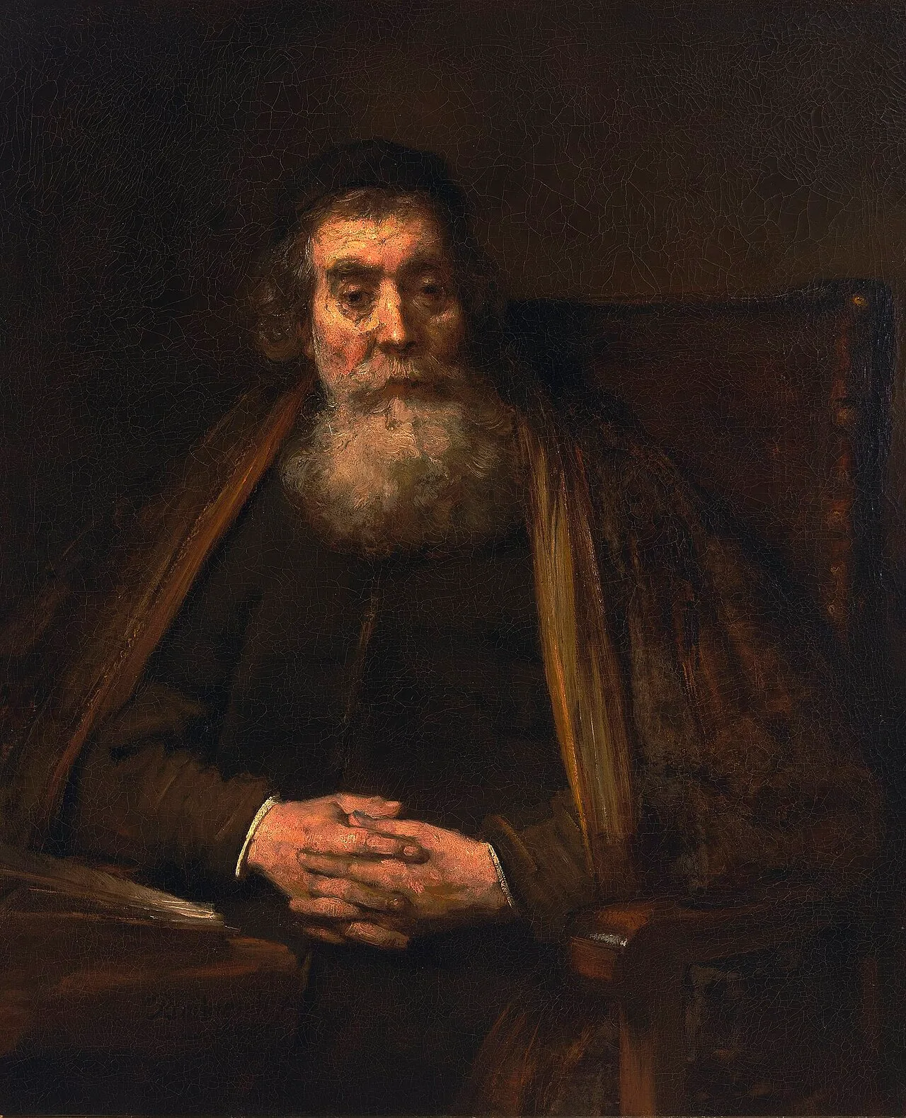 Old Man in an Armchair, possibly a portrait of Jan Amos Comenius