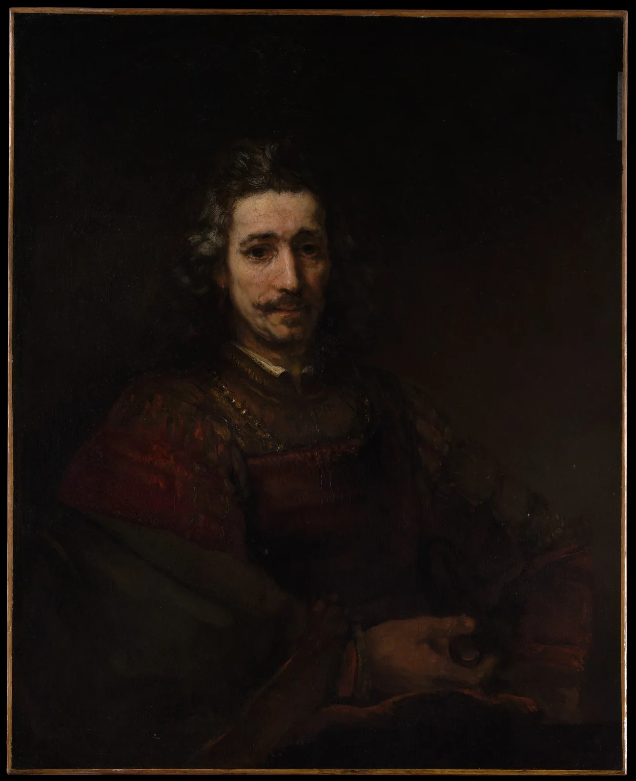 Portrait of a Man with a Magnifying Glass, possibly Pieter Haaringh