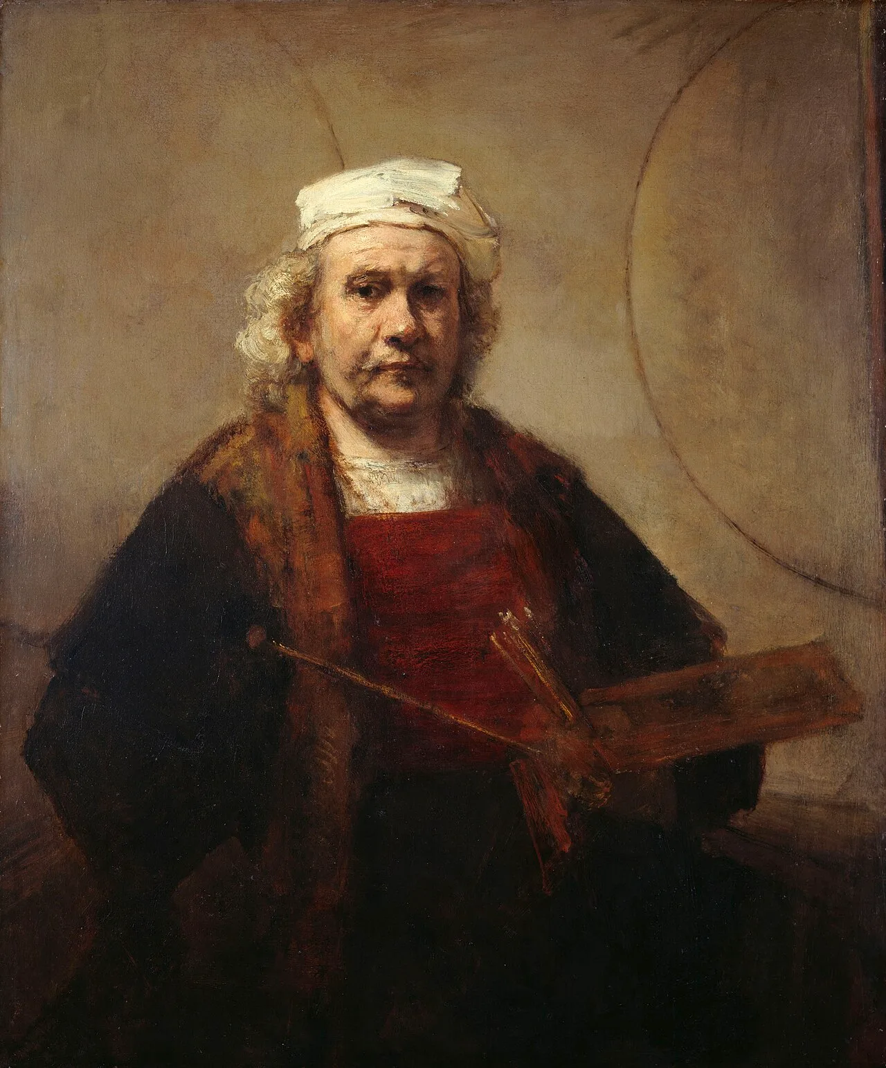 Self Portrait with Two Circles