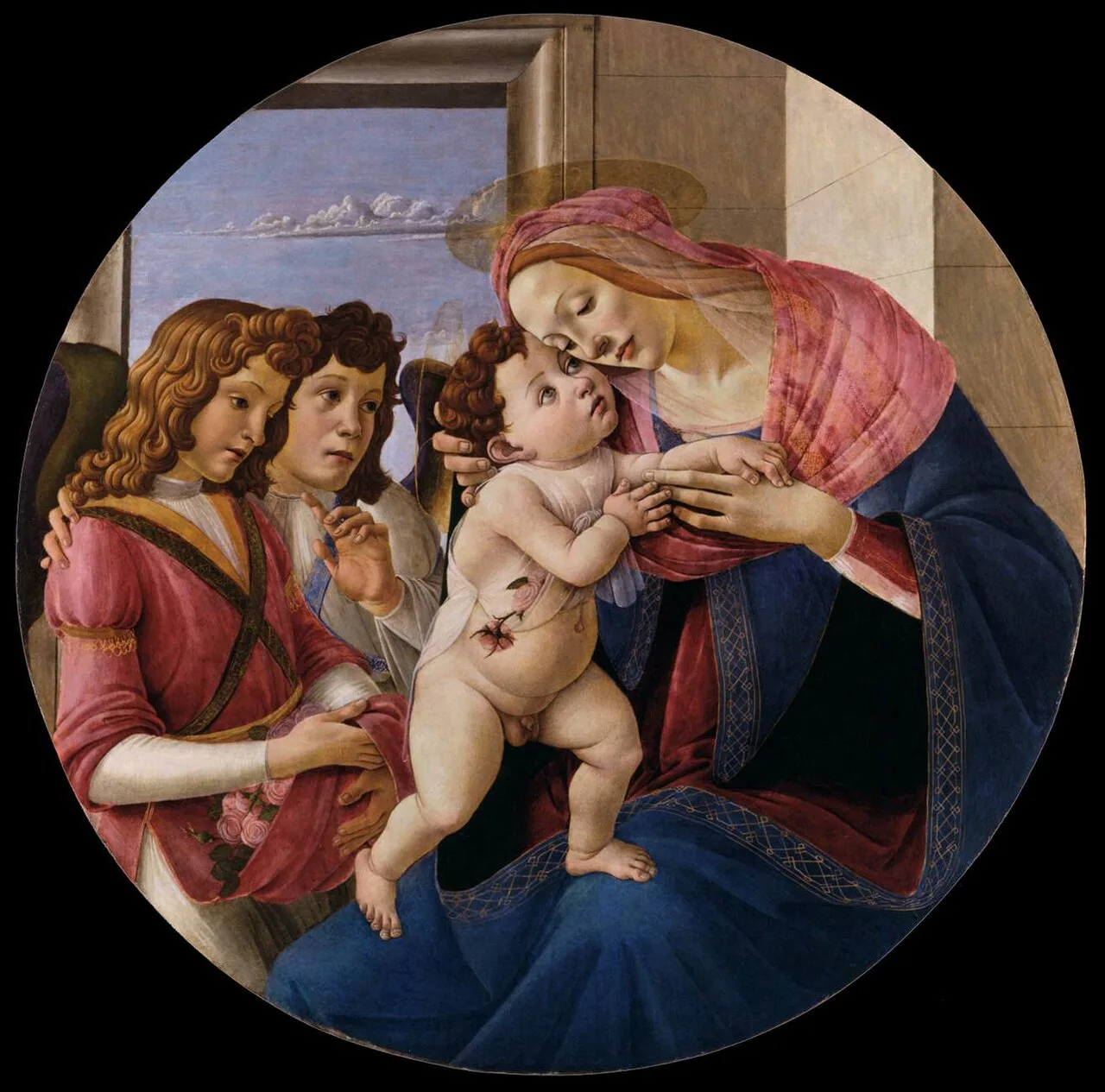 Vierge à l'Enfant et deux anges