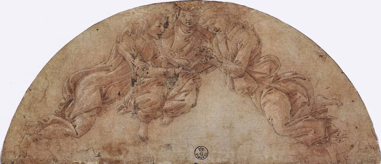 Lunetta con tre angeli volteggianti