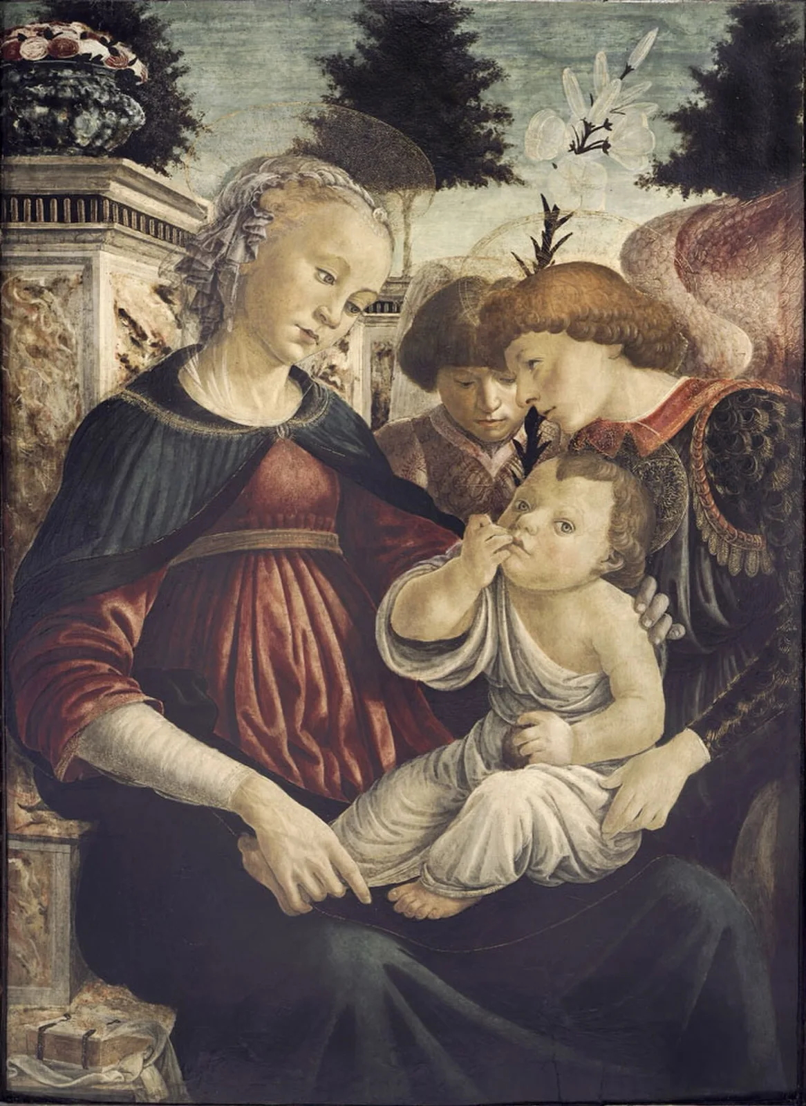 Virgin and Child with two Angels