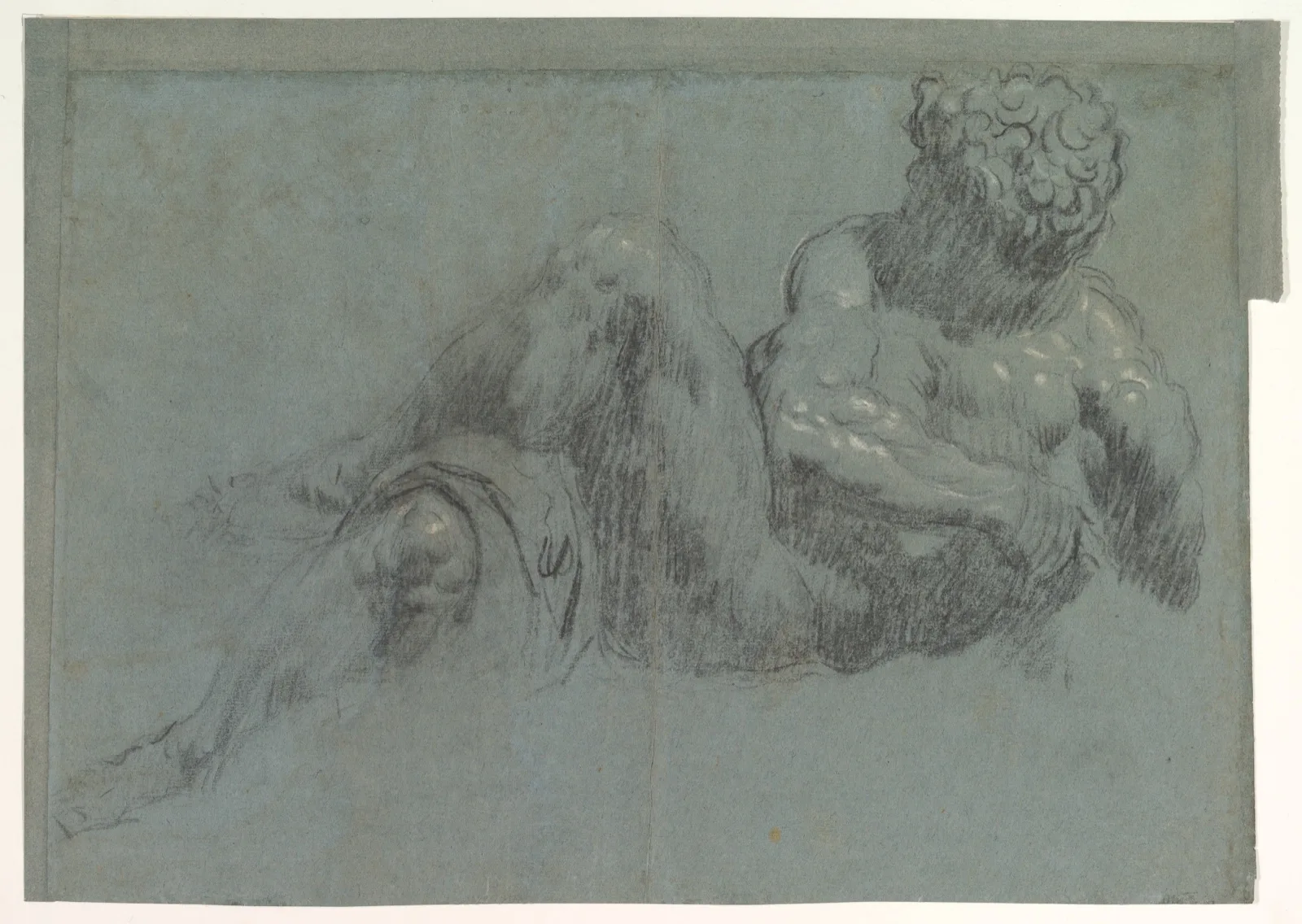 Study after Michelangelo's Giorno (recto and verso)