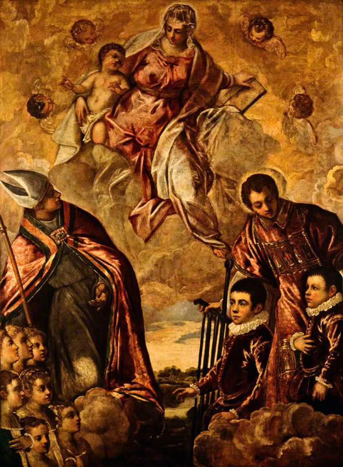 A Venetian Family Presented to the Virgin by Saint Lawrence and a Bishop Saint