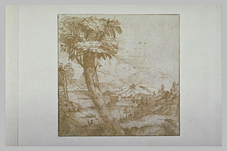 Paysage avec un lac