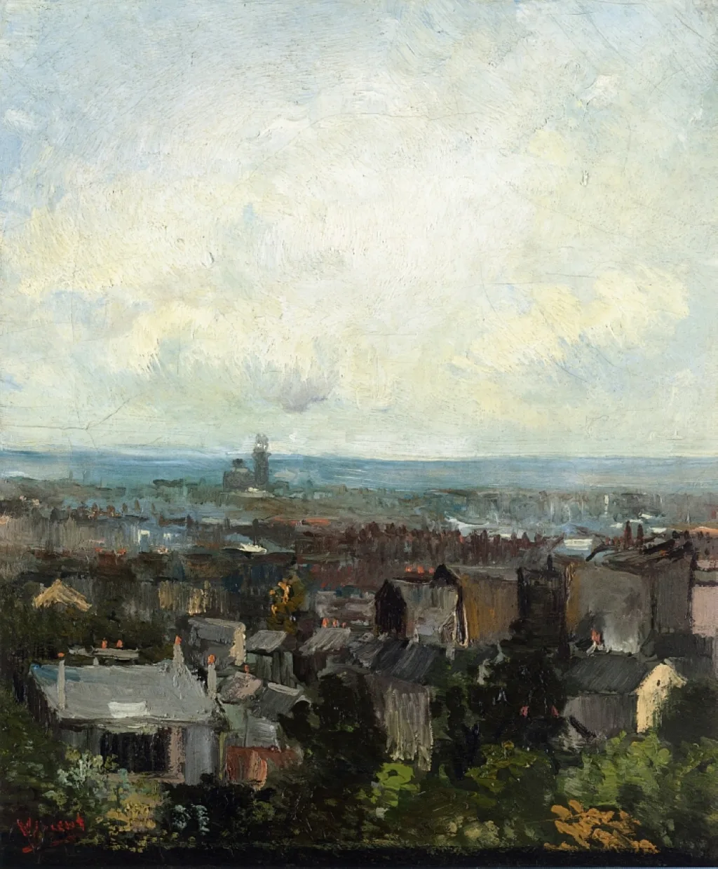 View of Paris in the neighborhood of Montmartre